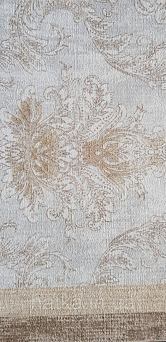 Шпалери вінілові на флізеліні Rasch Golden Hour метрові вензель завитки золотисті на сірому Київ - фото 4