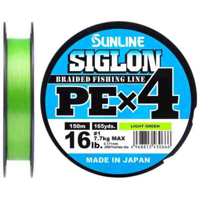 Шнур Sunline Siglon PE н4 300m 1.7/0.223mm 30lb/13.0kg Light Green (1658.09.42) Винница