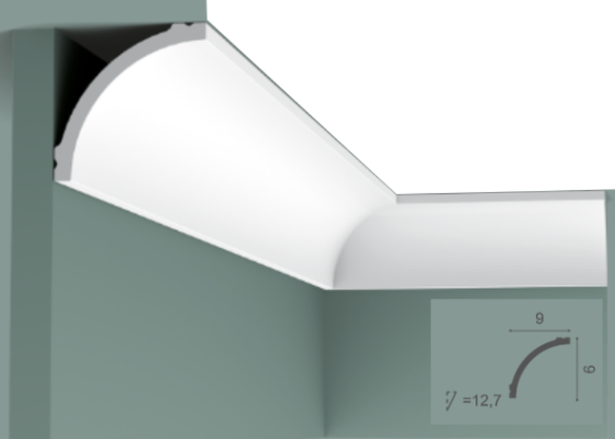 Карниз(плинтус) потолочный гладкий Orac Decor Basixx CB524N, лепной декор из пенопласта Днепр