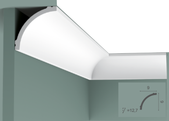 Карниз(плинтус) потолочный гладкий Orac Decor Basixx CB524N, лепной декор из пенопласта Днепр - изображение 1