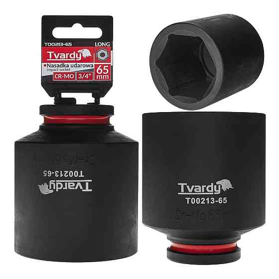 Головка ударна "Tvardy" з хром-молібденової сталі (Cr-Mo)  3/4"  6-гранна довга 65 мм Київ
