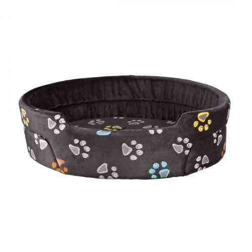 Лежак Trixie Jimmy для собак з лапками пінопластова підкладка сіро-коричневий плюш 75х65 см Київ