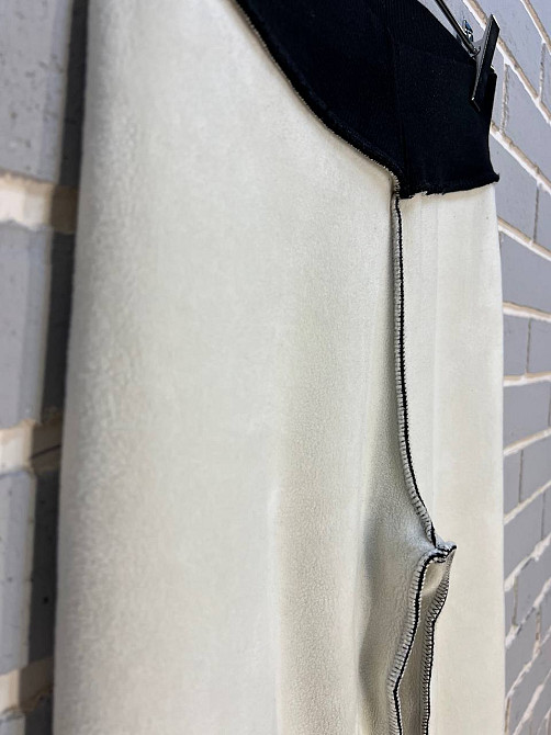 Лосини жіночі Clover 2937 рубчик широкий пояс камінчики утеплені на хутрі чорні, чорний, 3XL Київ - фото 6