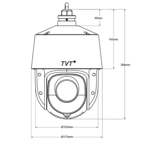 IP PTZ-відеокамера 4Mp TVT TD-8443IS2N(PE/25M/AR16) f=4.8-120mm 25x (77-00452) Київ