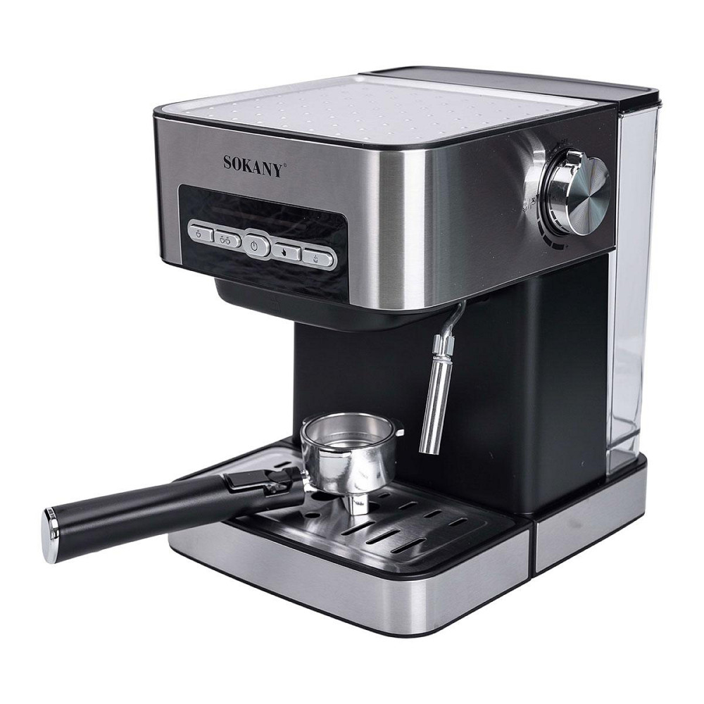 Кофеварка с трубкой для молока 1.6 л  кофемашина для дома 850 Вт Sokany SK-6862 Киев - изображение 8