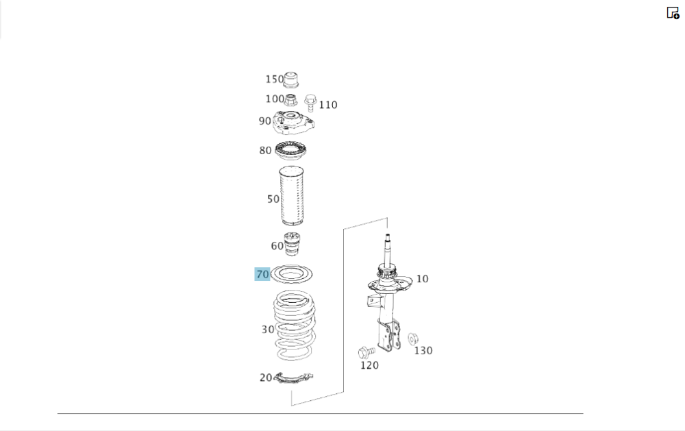 Mercedes-Benz  A2123220184 Верхня гумова прокладка передньої пружини E-class W212 C-Class Estate S204 C-Class W204 GLK X204 C-Class Coupe C204 E-Class Одеса - фото 4