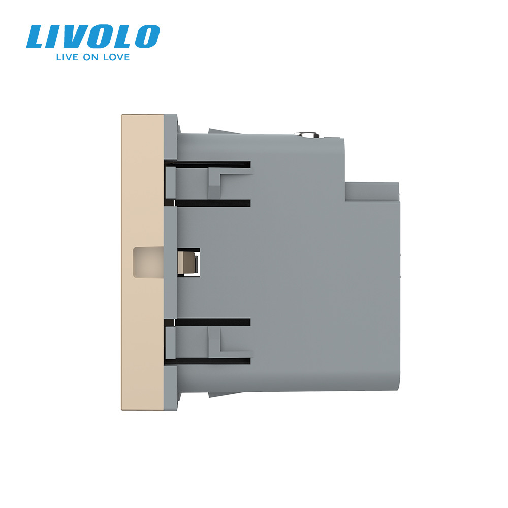 LIVOLO USB Type-C розетка LIVOLO, PD 45W, Power Delivery, швидка зарядка, золота, модуль (VL-FC Коломия - фото 9