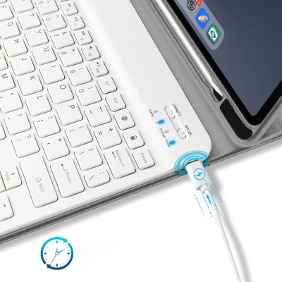 Чохол до планшета BeCover with keyboard Apple iPad Mini 7 2024 Gray (712994) Вінниця - фото 5