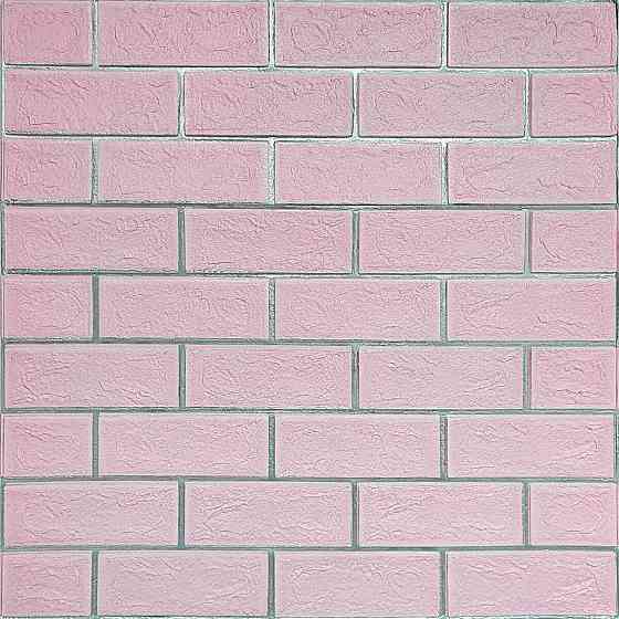 Панель стеновая 700х700х5мм Розовий кирпич с серебром SW-00001501 Днепр