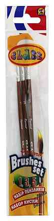 Набір пензликів білка 3 шт. "Class" круглі (№1,3,5), 7612C, шт Київ