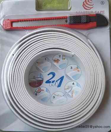 Бордюрна стрічка для ванної 31 мм x 3.0 м силіконова+ніж "Master Tape" Павлоград