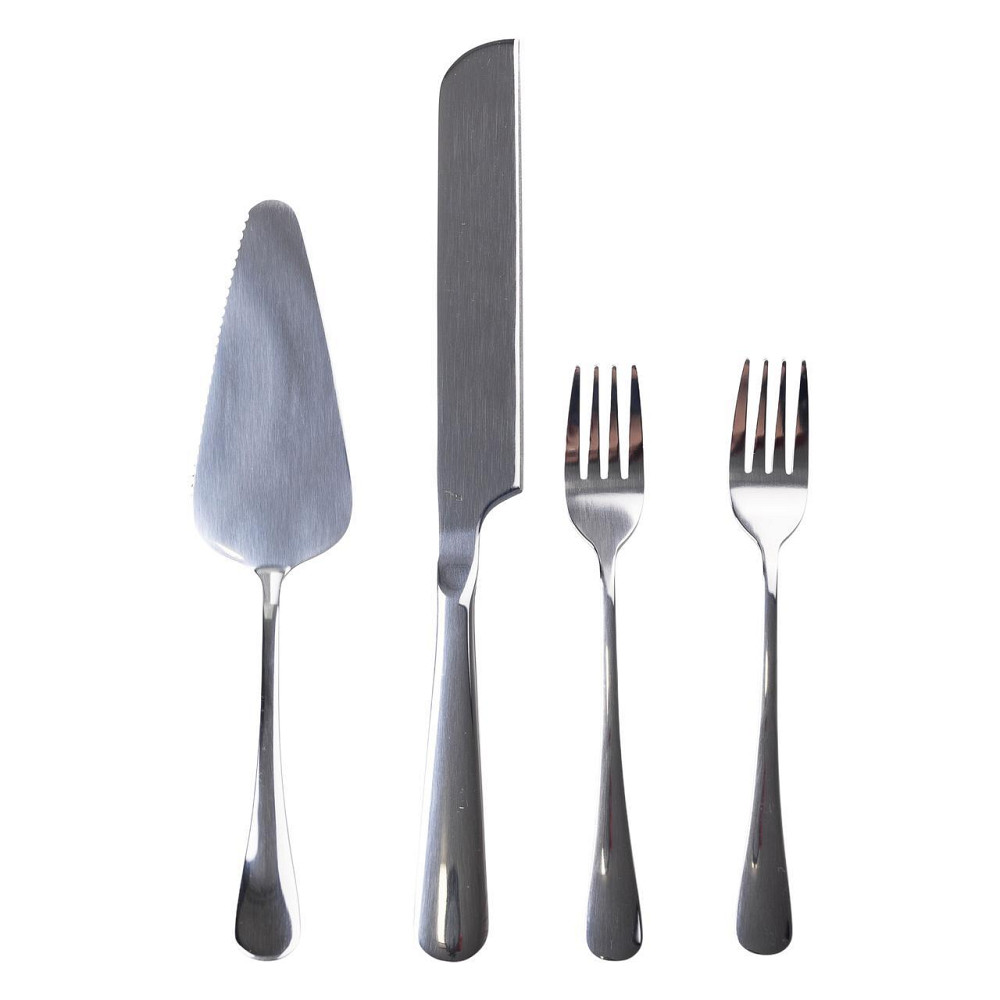 Набір сріблястих приборів для торта 4 шт. Київ - фото 1