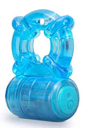 Кільце ерекційне з вібрацією STAY HARD 5 FUNCTION COCK RING BLUE Sex Aura Київ