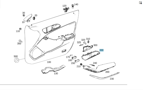 Mercedes-Benz  A2467200648 Декоративна накладка внутрішньої ручки відкриття передньої правої двері CLA Shooting Brake X117 CLA C117 GLA X156 A-class W Одеса
