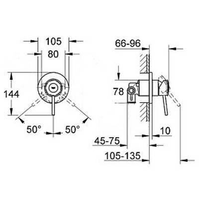 Змішувач Grohe BauClassic OHM set conc. shower (29048000) Вінниця - фото 3