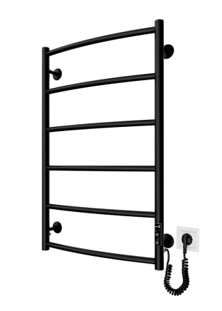 Электрический полотенцесушитель Mario Классик HP -I 800 x 530 TR К таймер-регулятор, черный мат Киев