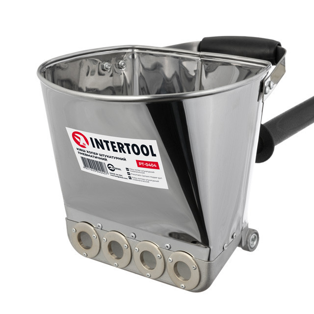 Ковш-хоппер штукатурный пневматический для стен, 3 л, 5-6 атм, 400 л/мин INTERTOOL PT-0404 Киев - изображение 7
