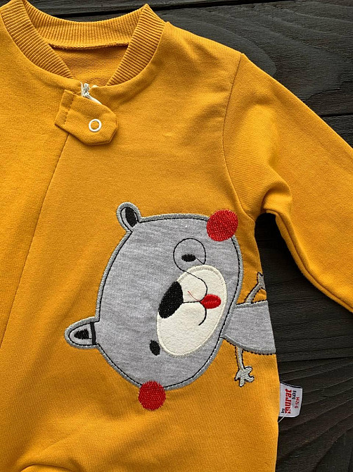 Дитячий Ромпер Чоловічок Murat Baby Turkey Гірчичний 0-3 міс (56-62см) Київ - фото 2