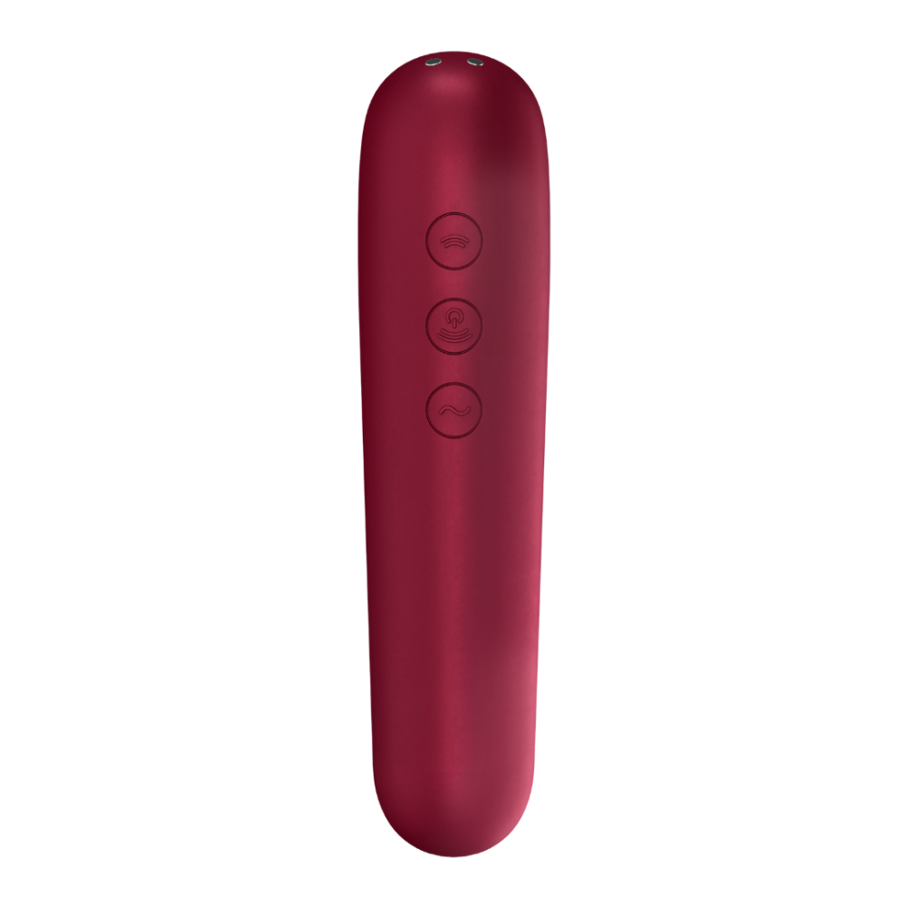 Вакуумный стимулятор и вибраторDual Love, двухсторонний цвет: красныйSatisfyer (Германия) Sex Aura Киев - изображение 5