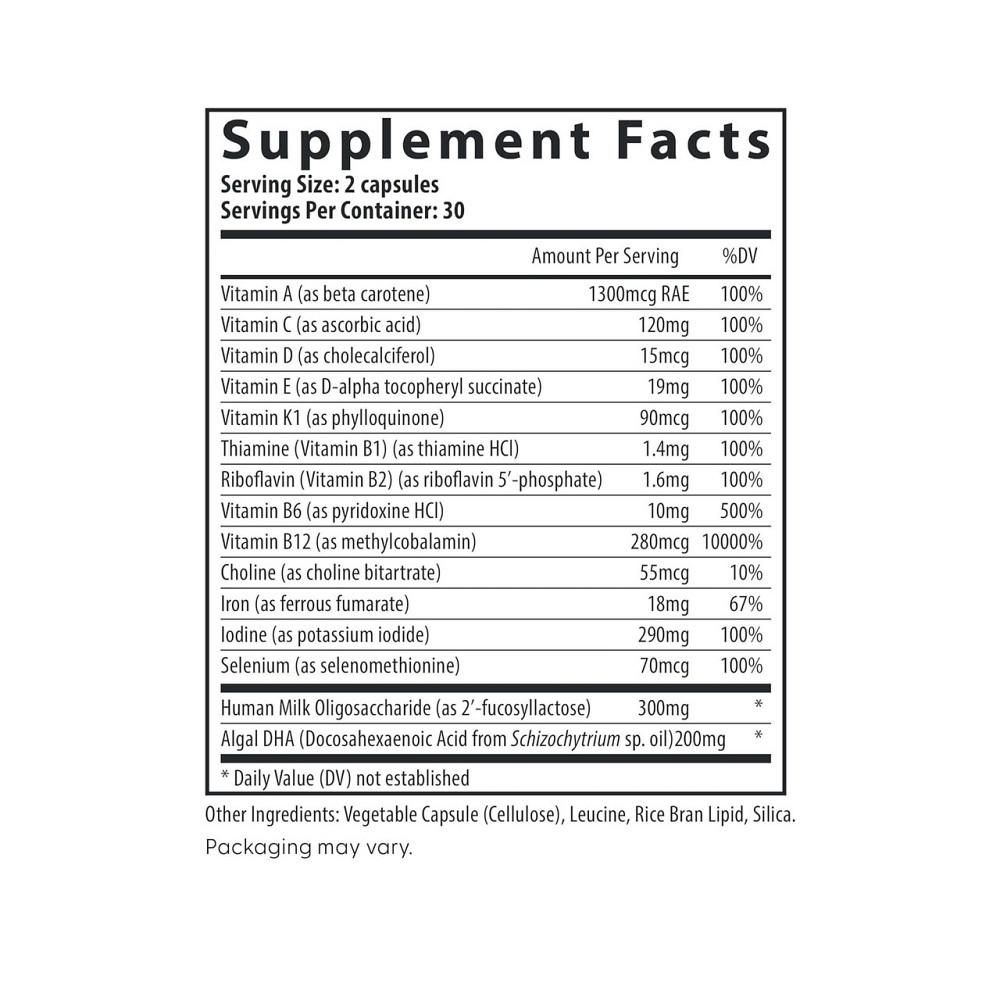Послеродовой мультивитаминный комплекс с ДГК Fairhaven Postnatal Multivitamin Essentials with DHA 60 капс Киев - изображение 2