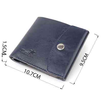 Портмоне Shvigel З натуральної шкіри Синє (16622) Вінниця