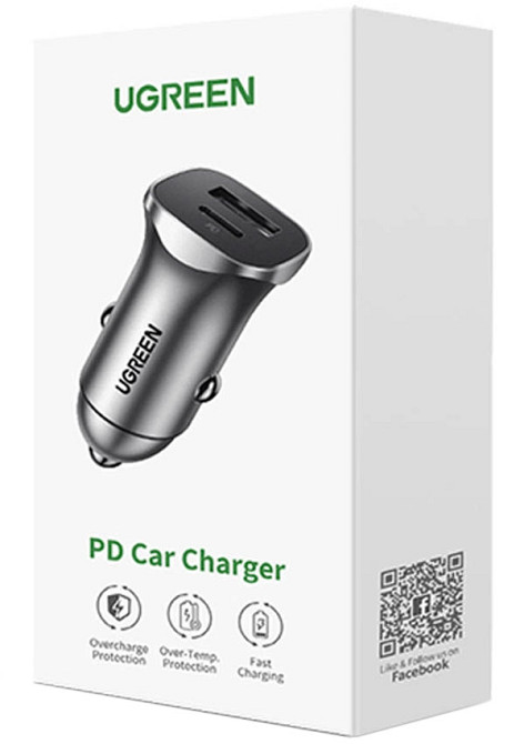 Автозарядка 2xUSB 30W (USB-C + USB-A) CD130 Ugreen Винница - изображение 6