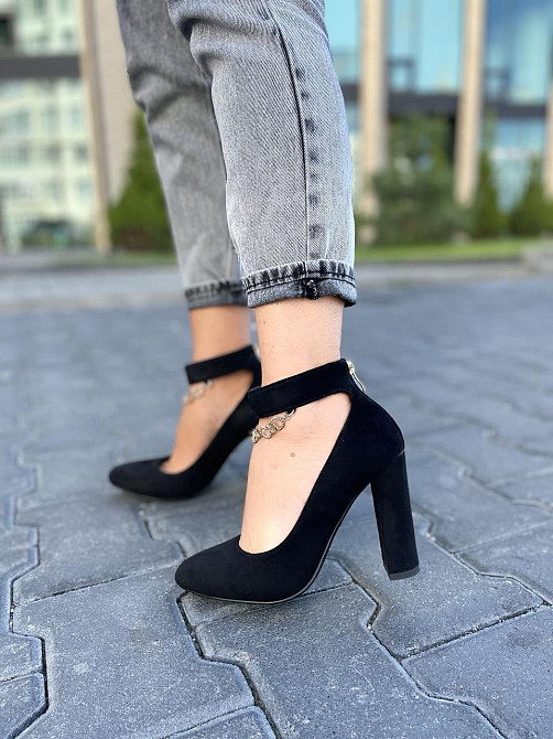 Туфлі жіночі LENA MELIANI чорні еко-замша каблук 10см 38р (N357-E7080-1) Коломыя - изображение 7