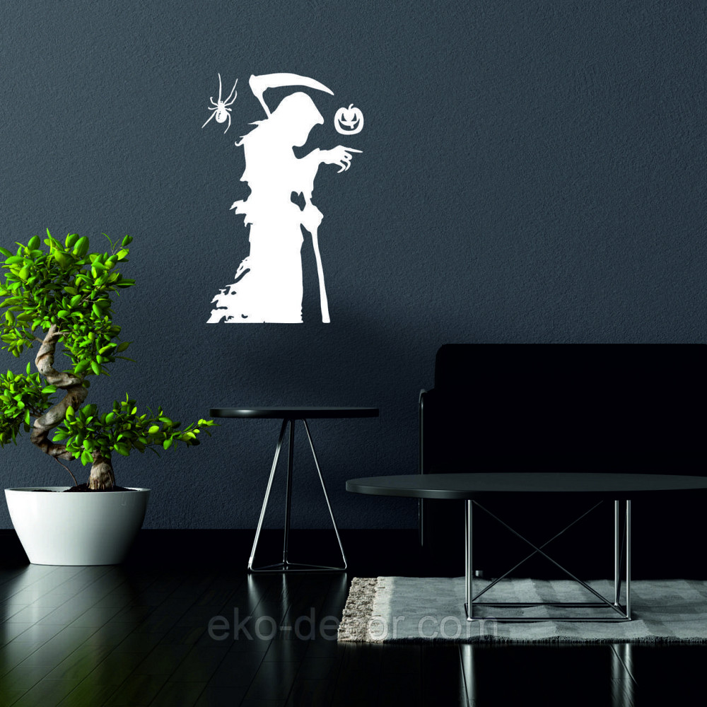 Декоративное настенное Панно «Смерть с косой», Декор на стену 110*71 см, Белый Киев - изображение 2