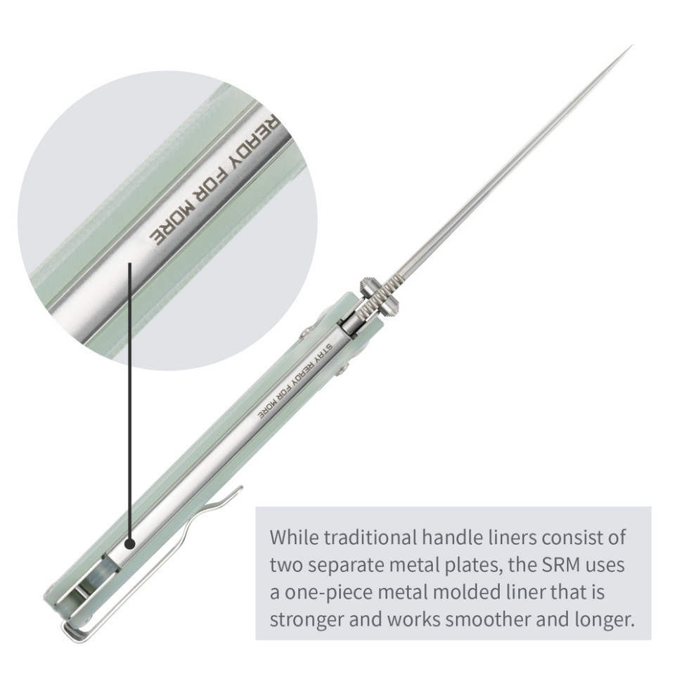 Ніж складаний SRM Terrier 258L-GC, напівпрозорий зелений Київ - фото 10