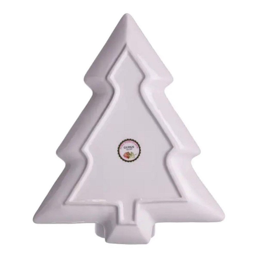 Сервірувальне новорічне блюдо для закусок з порцеляни Santa 29×24×2 (см) HP-SDHK-18 Київ - фото 8