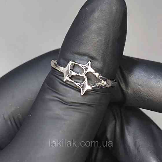 Каблучка #61 для фото нігтів (манікюру) колір срібло Херсон