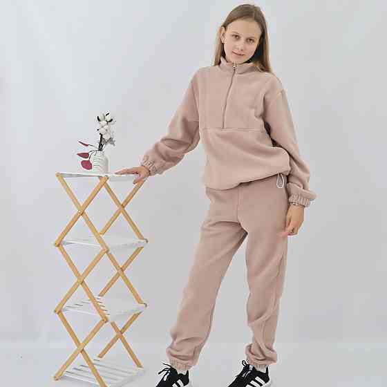 Дитячий флісовий теплий костюм на зиму (толстовка+штани)  Бежевий Кам'янець-Подільський