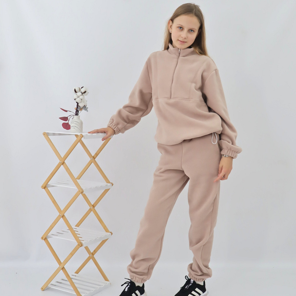 Дитячий флісовий теплий костюм на зиму (толстовка+штани)  Бежевий Кам'янець-Подільський - фото 2