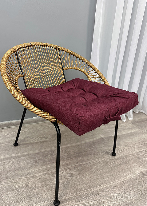 Подушка для стульев (50x50х8 см) Decorator Мальмо цвет бордовый 84-184 Киев - изображение 3
