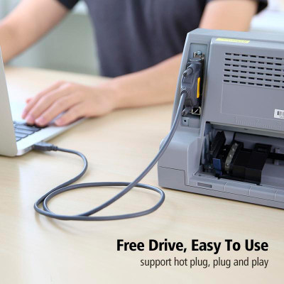 Кабель для принтера USB 2.0 to DB25 2.0m US167 black Ugreen (20224) Винница - изображение 5