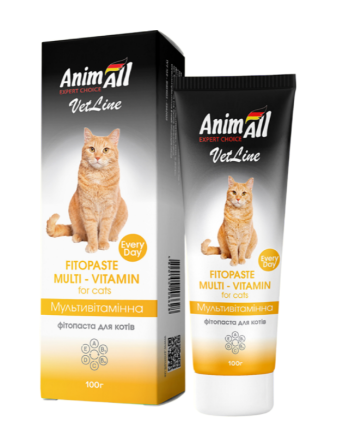 Фитопаста AnimAll VetLine мультивитаминная для кошек, 100 г Винница