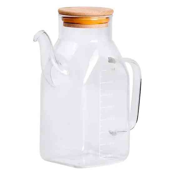 Yiwu Ємність для олії та оцту з бамбуковою кришкою 750 мл HP-34-1 Коломия