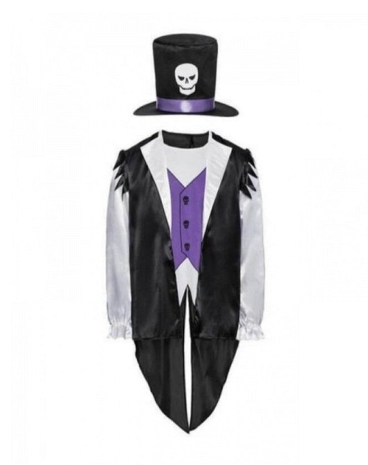 Костюм Зомбі Пірат для вечірки на Хелловін фрак, капелюх розмір М 48-50 чорний Київ - фото 2