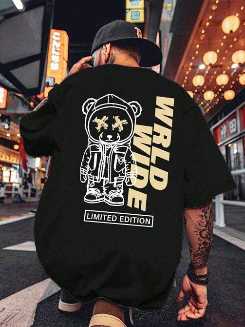 Футболка чоловіча с принтом  48 Чорний 2664093646 Дніпро - фото 1