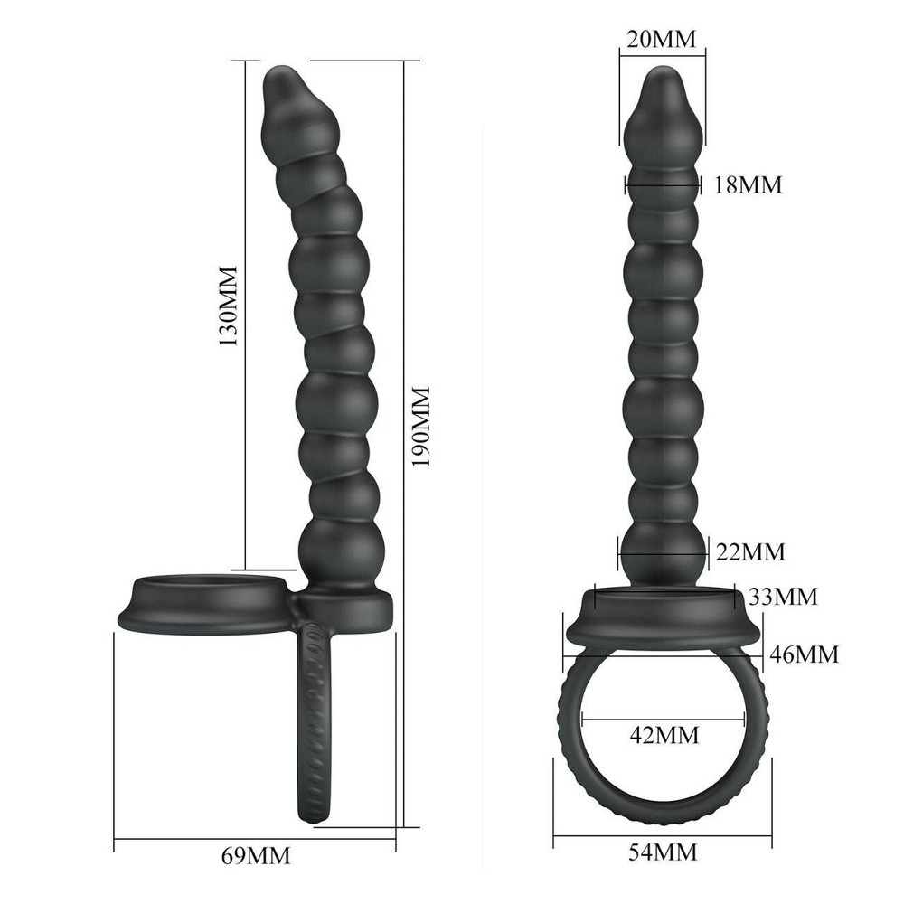 Силиконовая насадка на член для двойного проникновения DIILON waterproof Sex Aura Киев - изображение 9
