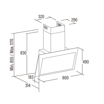 Витяжка кухонна Cata Thalassa 800 xgwh Вінниця - фото 3