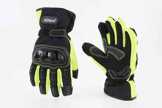 Перчатки мотоциклетні, теплі XXL-Чорно-Салатові Киев