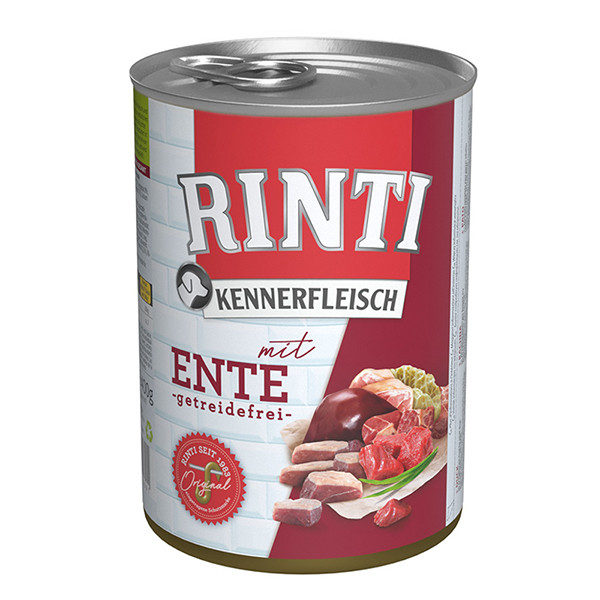 Rinti Kennerfleisch mit Ente РІНТІ КЕННЕРФЛЯЙШ КАЧКА беззерновий повнораціонний натуральний вологий корм для собак Київ - фото 1