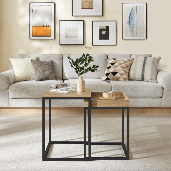 Комплект журнальних столиків Leobert Ascet в стилі Loft 2 шт сонома Київ