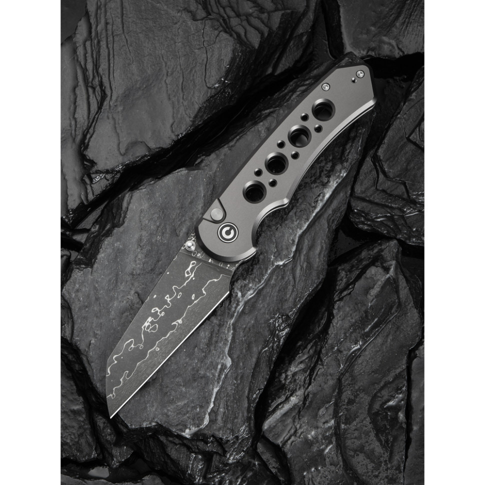 Нож складной туристический Civvi Pragma Prime, (8.9 см) Damascus / Aluminum серый Киев - изображение 10