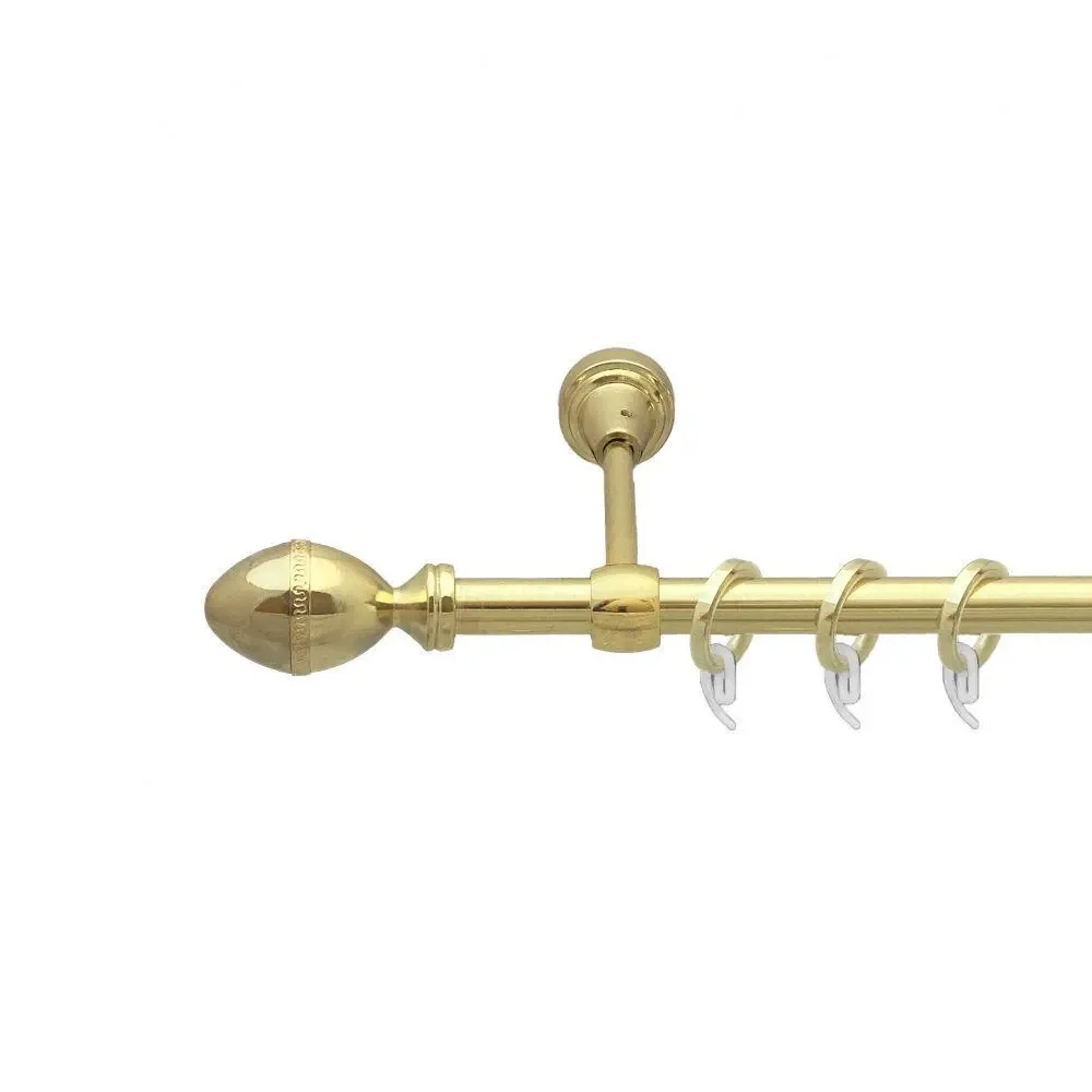 Карниз Orvit Фарже металевий дворядний відкритий гладка труба кільце металеве Золото 25\16 мм 200 см Львов - изображение 1