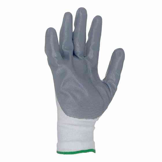 Перчатки трикотажные с частичным нитриловым покрытием р9 (серые, манжет) SIGMA (9443511) Киев