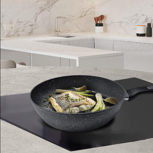 Сковорідка-сотейник d26см з кришкою а/п Ceramic MR-1223-26 Maestro Житомир - изображение 2