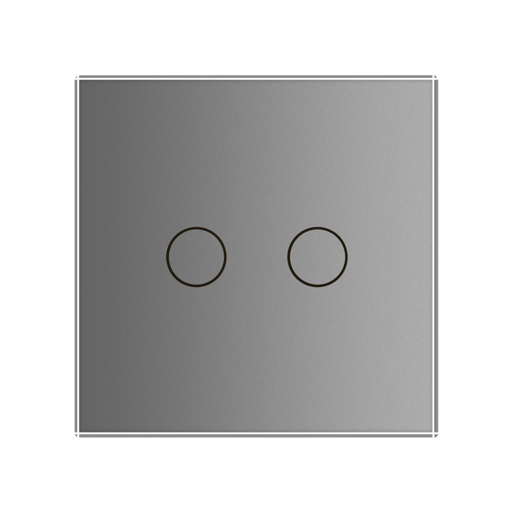 LIVOLO Сенсорний димер 2 сенсори Livolo сірий скло (VL-FC2D2-2GIP) Коломия - фото 4