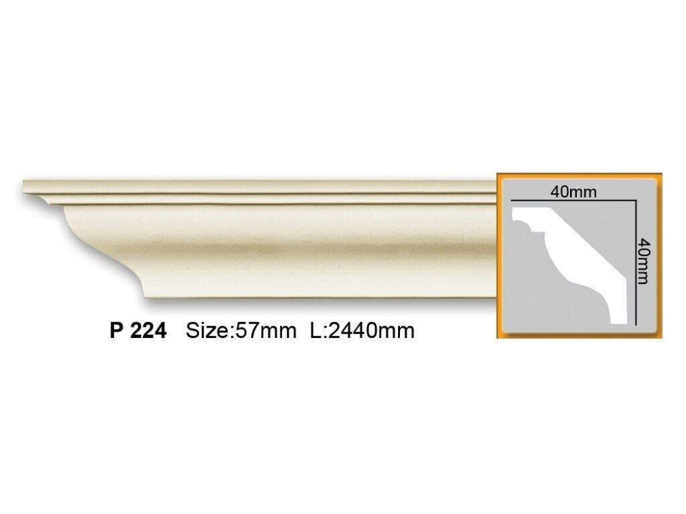 Карниз поліуретановий гладкий Gaudi Decor P 224 Flexi Дніпро - фото 1